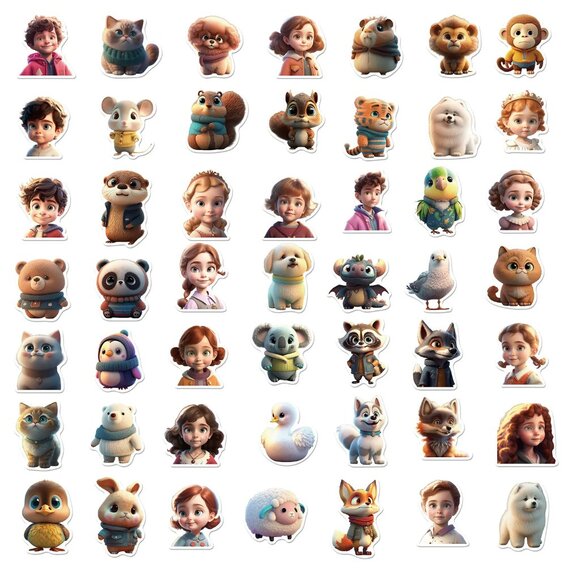 PIXAR Animal Cartoon Stickers (25 Piece) VERY VERY CUTE! - Picture 3 of 4